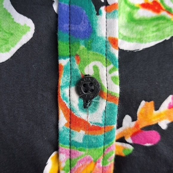 Ralph Lauren floral Unisex Blouse 3/4 sleeve multicolor top - Picture 6 of 13